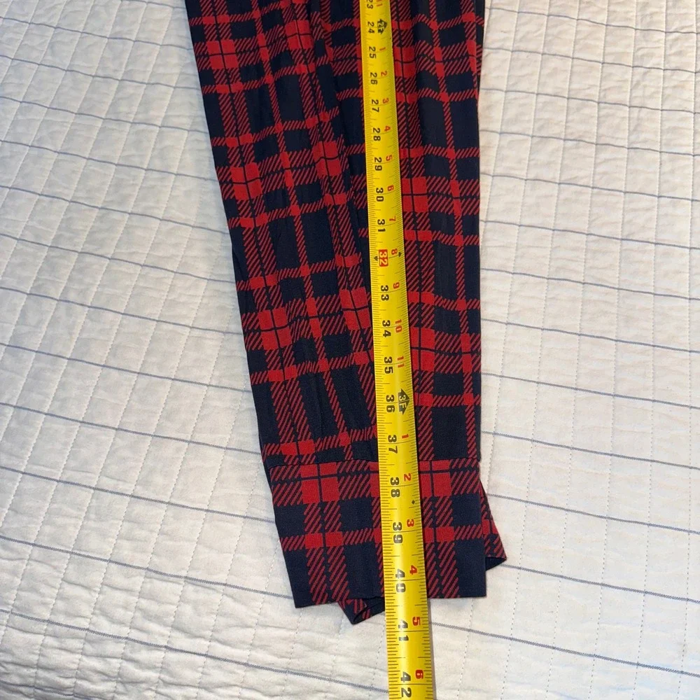 Tommy John Mens Red Navy Blue Plaid Second Skin Pajama Pants Sleepwear Large - Picture 5 of 6